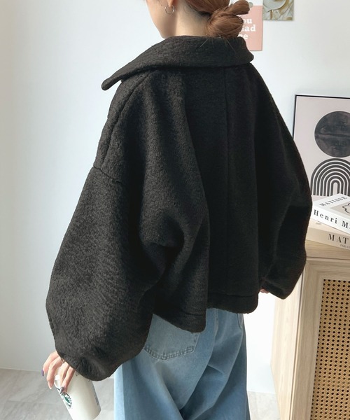 「Futier land」 ジップアップブルゾン MEDIUM ブラック レディース_画像6