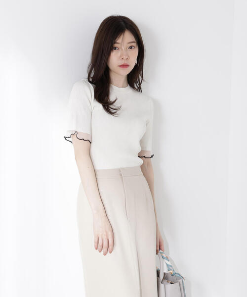 PROPORTION BODY DRESSING ナローサテンスカートアイボリー セール】スリット入りサテンナロースカート / 1214220004（スカート