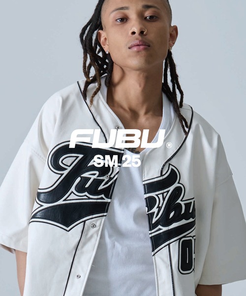 トップス FUBU Baseball Shirt XXL FUBU シャツ 「FUBU/フブ」FAUX LEATHER BASEBALL SHIRT