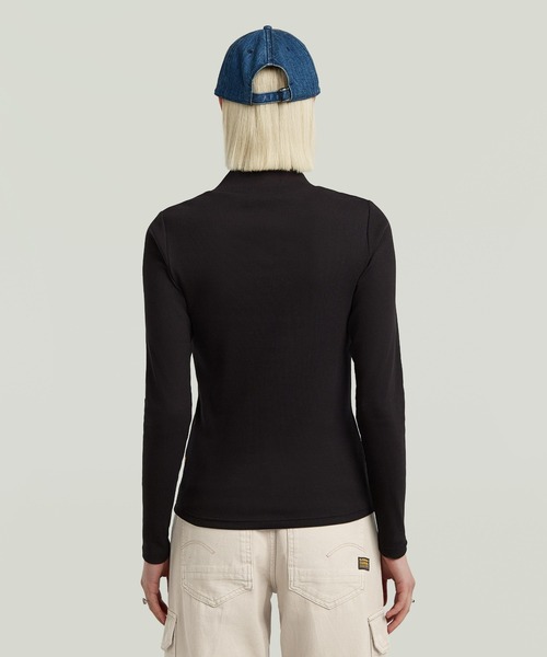 G-STAR RAW tシャツ A-Line Slim Rib Mock T-Shirt/フロントシーム