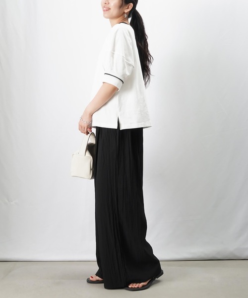tシャツ LC/LLL 袖Vレース切替トップス レディース LADY LUCK LUCA tシャツ LC/LLL 袖Vレース切替トップス