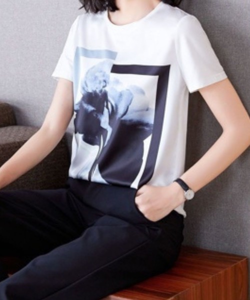 tシャツ プリント半袖Tシャツ レディース