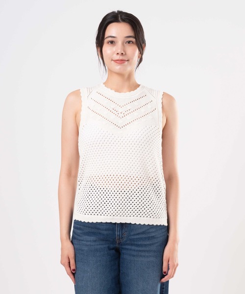 タンクトップ ノースリーブ Levi's/リーバイス ADRIENNE クロシェット タンクトップ レディース