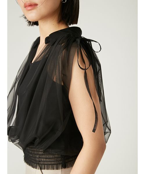 FRAY I.D tシャツ チュールドッキングカシュクールカットソー