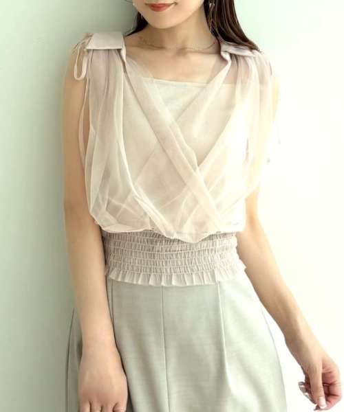 FRAY I.D（フレイ・アイディー） tシャツ チュールドッキング