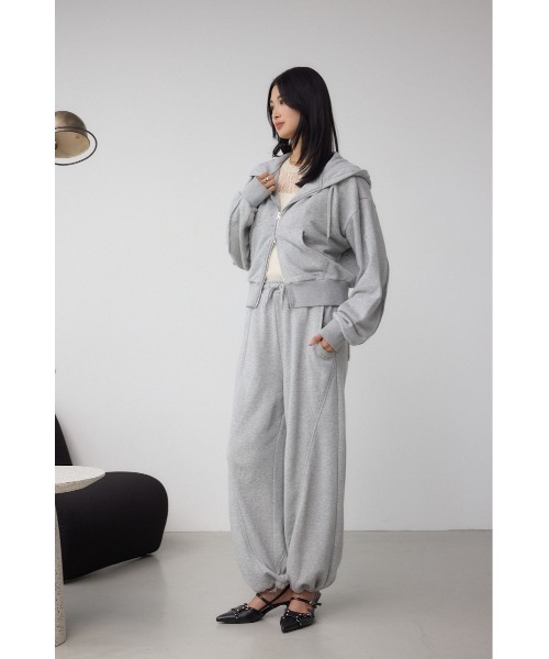 AZUL BY MOUSSY パーカー ジップアップダメージフーディー