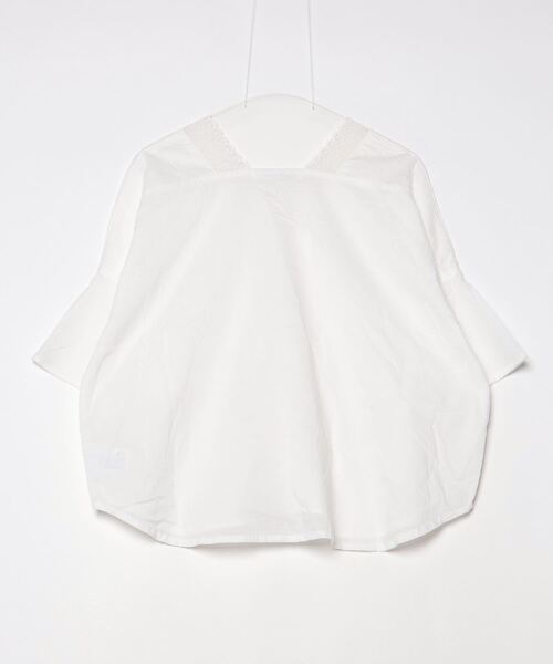 「Sunny clouds」 半袖ブラウス 3L ホワイト レディース_画像2