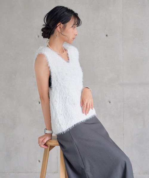 未使用ジルサンダー 20SS フローラルジャカードベスト ニットベスト 48 tシャツ パール付きラメシャギーニットベスト レディース : ZOZOTOWN