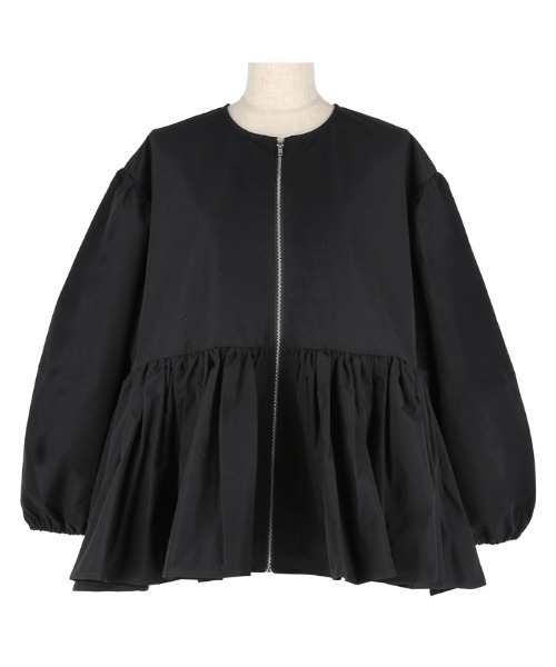 「coca（coca）」 ジップアップブルゾン L チャコール レディース_画像4