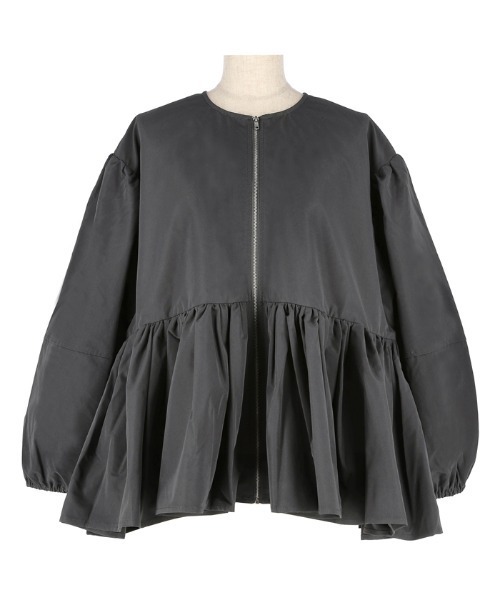 「coca（coca）」 ジップアップブルゾン L チャコール レディース_画像5