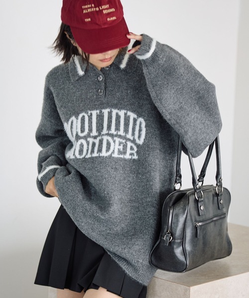PBLIM ニット セーター 「UNISEX」フェザーポロニット レディース