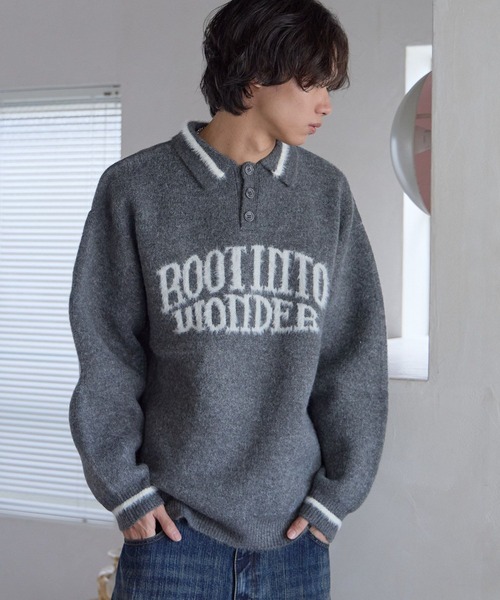 PBLIM ニット セーター 「UNISEX」フェザーポロニット レディース
