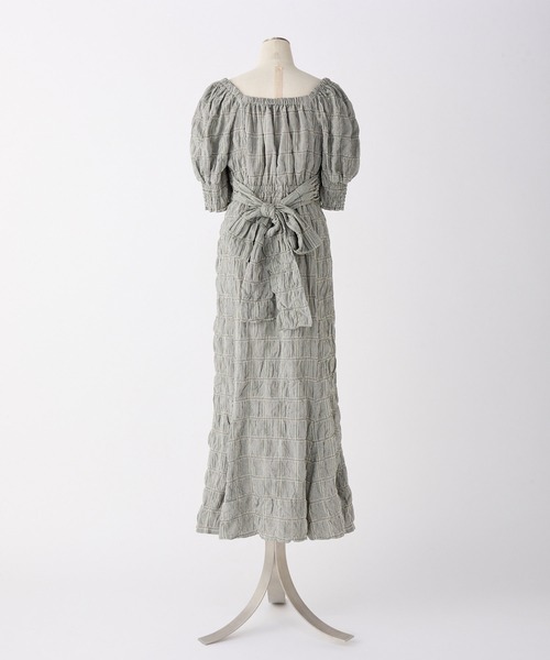 「one after another NICE CLAUP」 半袖ワンピース FREE ブラウン レディース_画像5