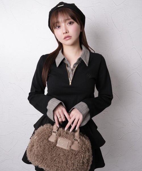 LIP SERVICE（リップサービス） ニット セーター 2wayシャツレイヤード