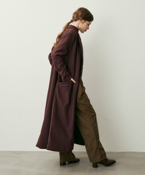 Clum コート チェスターコート ダブルブレストテーラードロングコート