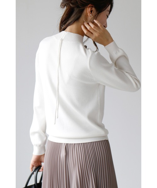 「Ehre style」 長袖ニット FREE ホワイト レディース_画像4