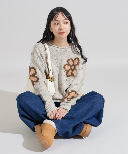 FREAK'S STORE（フリークスストア） ニット セーター 花柄ジャガード