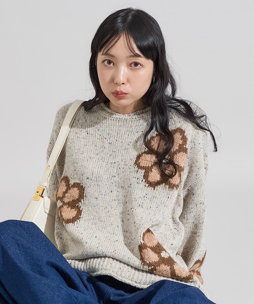 FREAK'S STORE（フリークスストア） ニット セーター 花柄ジャガード