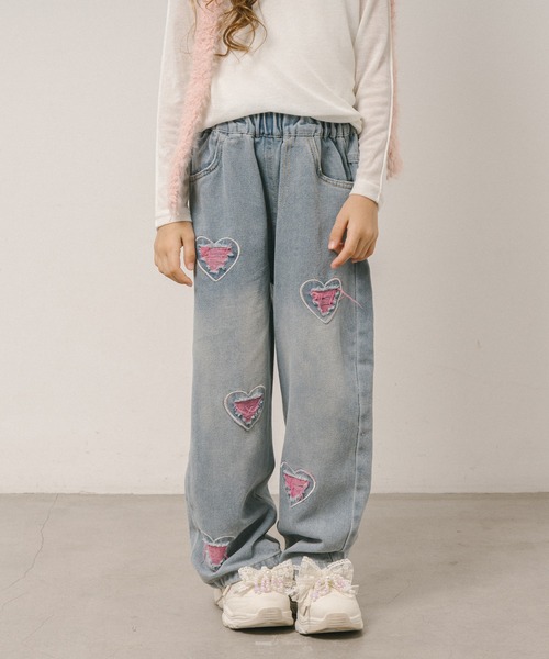 URBAN CHERRY（アーバンチェリー） パンツ ハートカラーダメージデニム