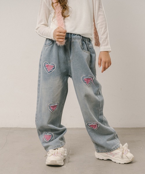 URBAN CHERRY（アーバンチェリー） パンツ ハートカラーダメージデニム