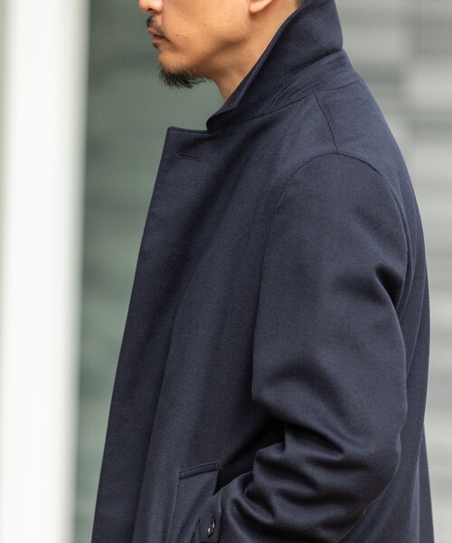 SHIPS ウールコート 紺色 38 SHIPS（シップス） 【シップス メン】SHIPS: ネイビー ウール ビーバー