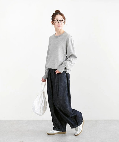 SOLAMONAT ソラモナ ふわりと裏毛 ベーシックスウェット トレーナー M SOLAMONAT（ソラモナ） トレーナー スウェット ふわりと裏毛ベーシック
