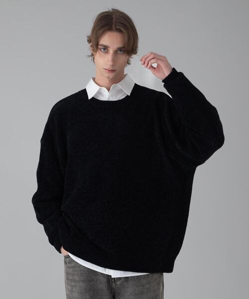 BROWNY セーター ニット BROWNY/ベロアモールプルオーバー メンズ BROWNY セーター ニット BROWNY/ベロアモールプルオーバー メンズ