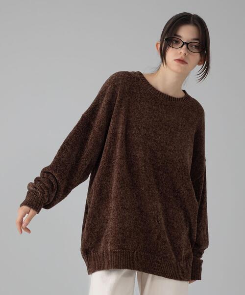 BROWNY セーター ニット BROWNY/ベロアモールプルオーバー メンズ BROWNY セーター ニット BROWNY/ベロアモールプルオーバー メンズ