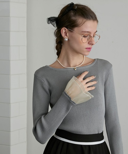 「BONLECILL noir」 長袖ニット FREE アイボリー レディース_画像2