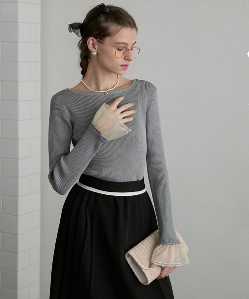 「BONLECILL noir」 長袖ニット FREE アイボリー レディース_画像4