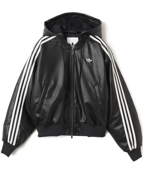 極美品)アディダス 黒レザージャケット adidas（アディダス） ジャージ SSTプレザージャケット / アディダス