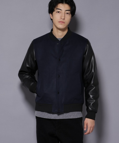 NANO universe（ナノ・ユニバース） スタジャン フェイクレザー