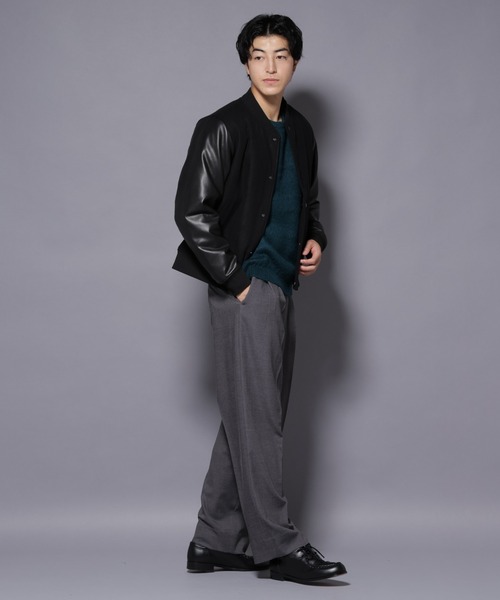 NANO universe（ナノ・ユニバース） スタジャン フェイクレザー