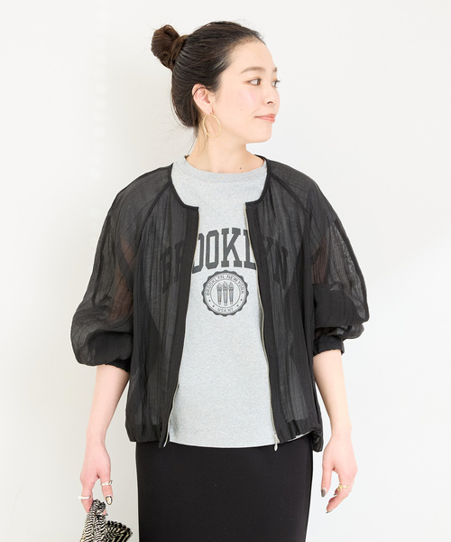 「B.C STOCK」 「Simplicite」ブルゾン FREE ベージュ レディース_画像6