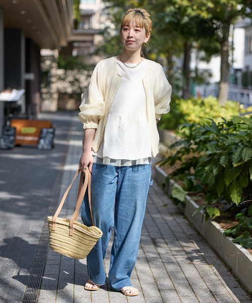 「B.C STOCK」 「Simplicite」ブルゾン FREE ベージュ レディース_画像9