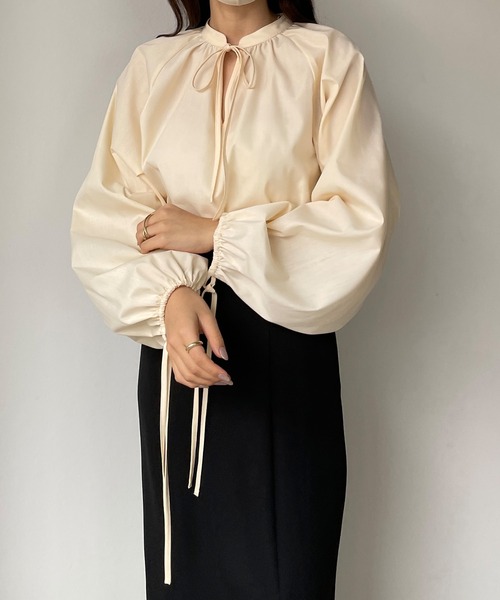 「Louere」 長袖ブラウス MEDIUM ブラック レディース_画像5