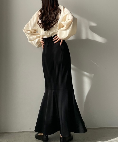 「Louere」 長袖ブラウス MEDIUM ブラック レディース_画像9