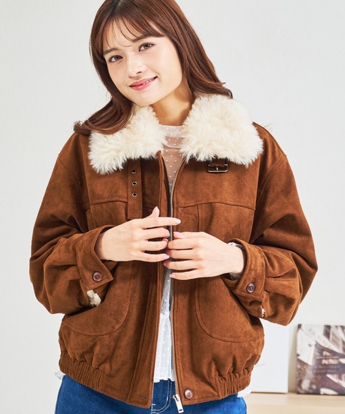 べーあー様 MISCH MASCH ファーポケットコーディガン 新品 MISCH MASCH（ミッシュマッシュ） コート アウター ポケットファー付き