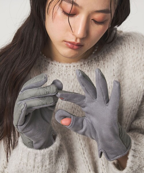 CHANEL 指なし手袋 グレー/ベージュ　グローブ 大豆繊維 清涼メッシュ uv手袋 指無し ショート 接触冷感詳細