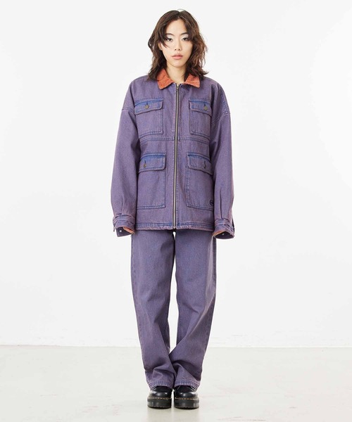 X-girl（エックスガール） デニムジャケット S パープル レディース