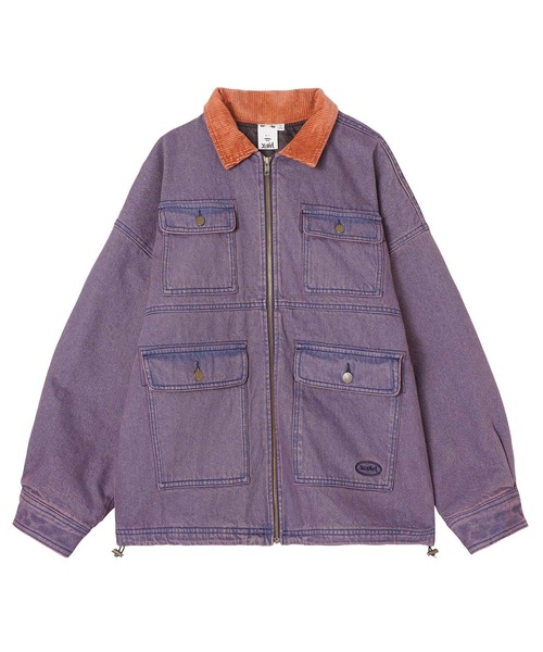 X-girl（エックスガール） デニムジャケット S パープル レディース