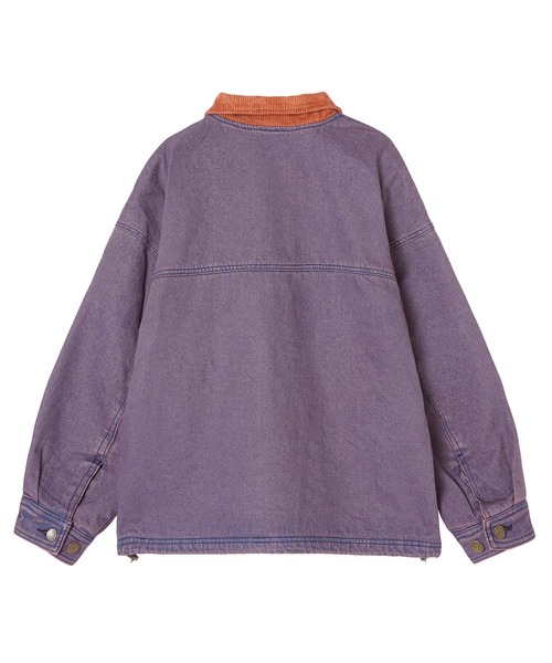 X-girl OVERDYED WORK JACKET PURPLE Mサイズ X-girl OVERDYED WORK JACKET PURPLE Mサイズ X-girl OVERDYED WORK