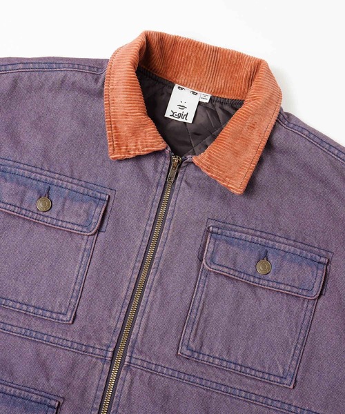 X-girl（エックスガール） デニムジャケット S パープル レディース