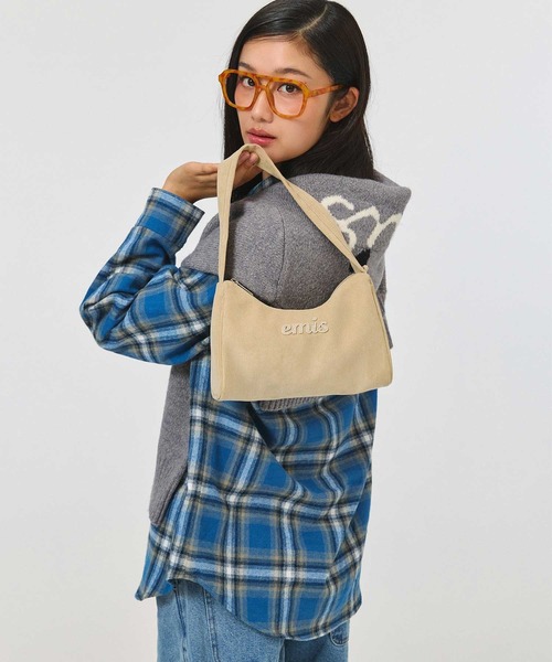 emis トートバッグ CORDUROY APPLIQUE HOBO BAG レディース : ZOZOTOWN