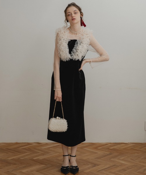 Dorry Doll（ドリードール） ドレス フリルベロアドレス : ZOZOTOWN