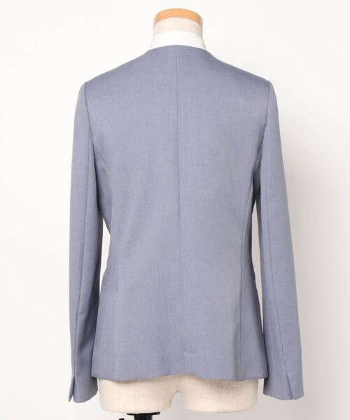 「INED CLARO」 ノーカラージャケット 9号 キャメル レディース_画像2