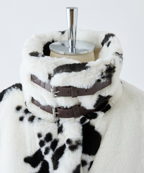 「one after another NICE CLAUP」 ブルゾン FREE ホワイト×ブラック レディース_画像5