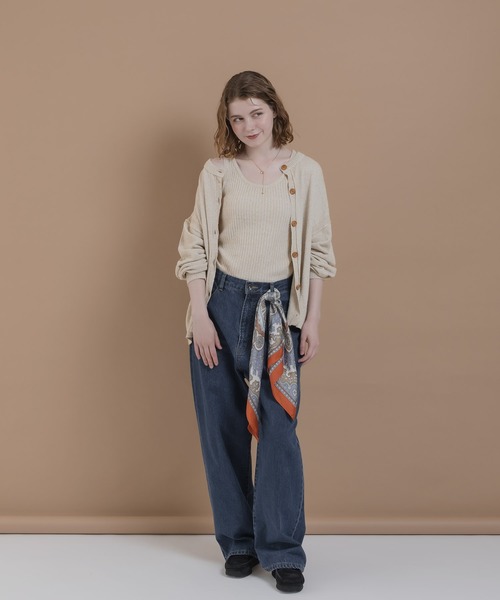 「MUHET」 ニットアンサンブル FREE ネイビー レディース_画像8