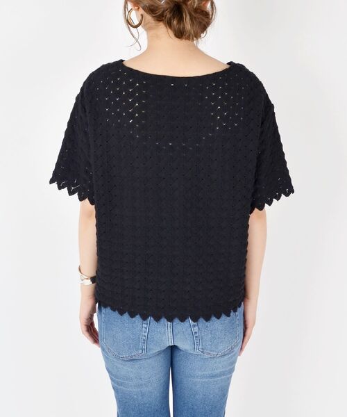 「liflattie ships」 7分袖ニット SMALL グリーン レディース_画像3