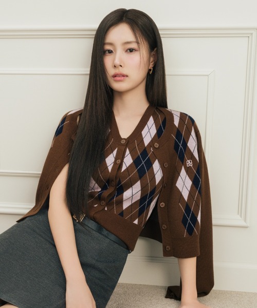 SNIDEL（スナイデル） ニットベスト ONE SIZE ブラウン レディース